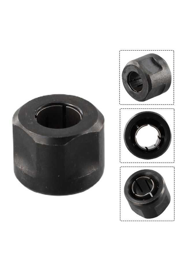 1/2 Inch Collet Chuck Adapter Nut Plunge Electric Router Bit Collets 12.7mm Center Hole For Makit...