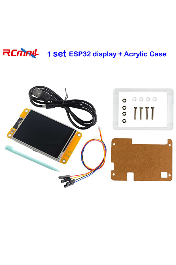 مجموعة واحدة مع حافظة ESP32-2432S028R وحدة عرض ESP32 مقاس 2.8 بوصة شاشة لمس مقاومة 240 × 320 شاشة LCD مقاس 2.8 بوصة