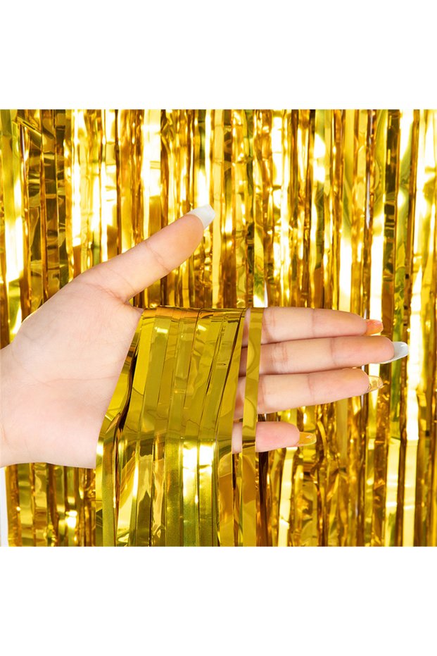 2M golden 1m*2m Rain curtain party decoration Mother's Day birthday wedding bachelor party graduatio