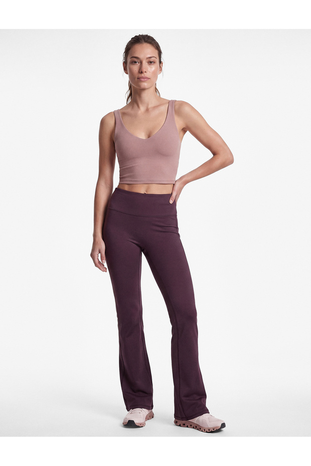 High Waist Slim Fit Sporty Spanish Leggings with Stitching Detail