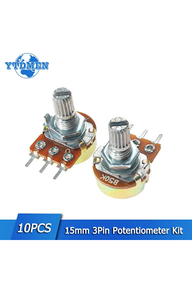 YTDMEN 10K Ohm 10PCS Potentiometer Resistance WH148 1K 2K 5K 10K 20K 50K 100K 500K 1M Ohm Linear Tap
