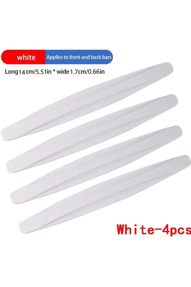 white-4 4/6 Piece Universal Front Rear Bumper Corner Protector Guard Car Anti-collision Protection D