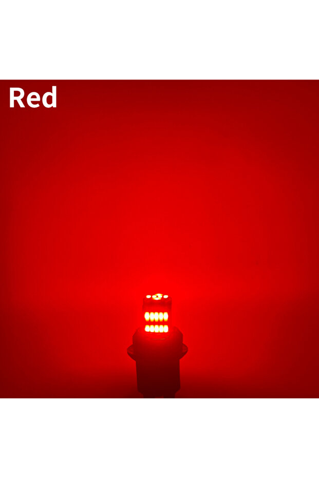 2PCS Red 2PCS W5W T10 Led Lights Canbus 26SMD Super Bright 6000K Car Dome Reading License Plate Bul