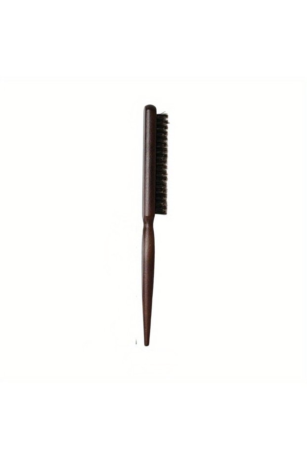 Full bristle 1 pc Natural Boar Bristle Hair Fluffy Comb Wood Handle Hair Brush Anti-static Barber Ha