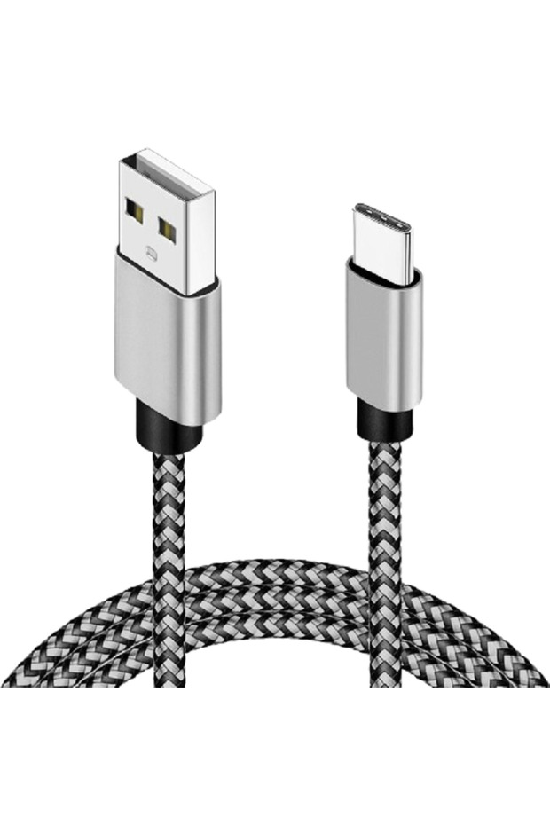 3m White USB Type C Cable 2.4A Fast Charging Nylon Braided Wire Charger Cable For Samsung Huawei Xia