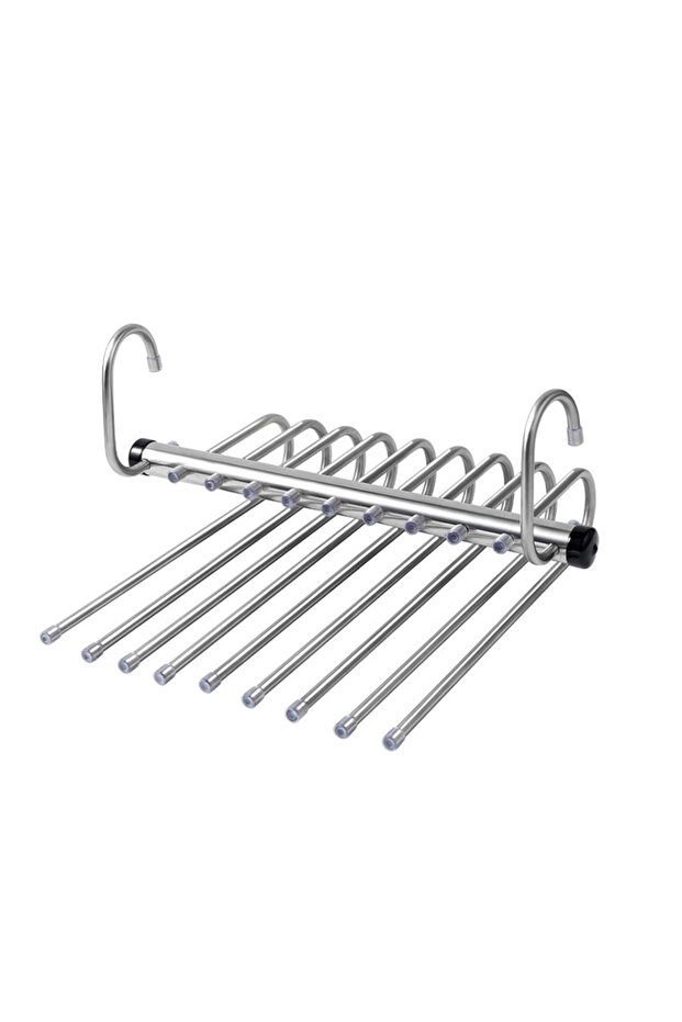 Stainless Steel 9 Layer Stainless Steels Pants Hanger Space Saving 5/9 Tier Closet Organizers for Je