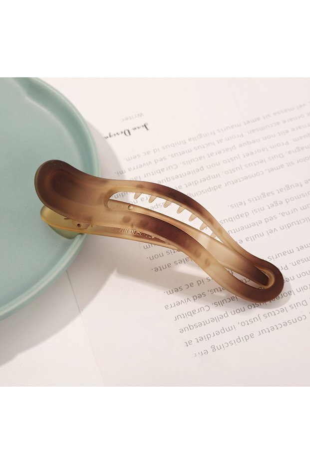 8 BROWN New Acrylic Matte Duckbill Hair Claws Barrettes Bow Solid Color Hair Clips Hair Accessories