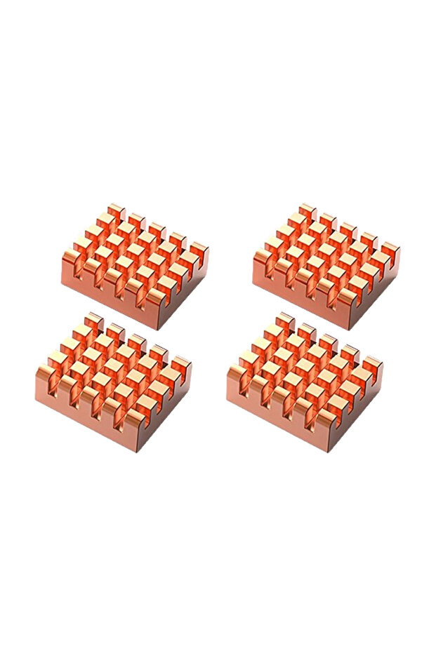 4pcs TEUCER 4/812-PCS VRAM Copper Heatsink 13x12x5mm Thermal Conductive Copper Sheet for Cooling Coo