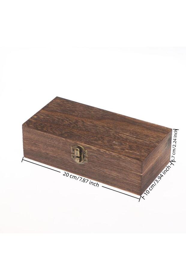 20 Lid Square Hinged Jewellery Craft Storage Box For Vintage-Inspired Wooden Boxes With Home Decorat