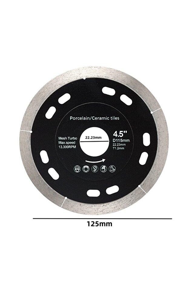 125 JUSTINLAU 105/115/125mm Diamond Blade CONTINUOUS RIM for Thin Cutting Wet Cutting Porcelain Cera
