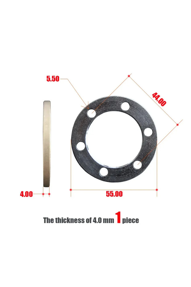 4.0 Electric Scooter Brake Disc 3 Gaskets Bicycle 6 Holes 2 Washers 4 Hub 5mm Flower Drum Heightenin