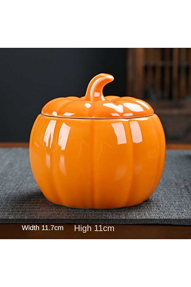 L pumpkin jar Simulated Pumpkin Tea Jar Ceramic Candy Jar Everything Goes Smoothly Wedding Seal Happ