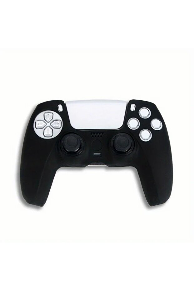 09 PS5 وحدة تحكم الجلد المضادة للانزلاق سيليكون الأكمام واقية مقبض الأكمام الغبار مناسبة