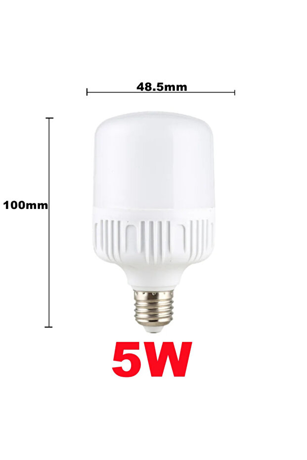 White Light 5W 100W E27 LED Screw Mouth Light 220V High Brightness Light Bulb White Light Eye Protec