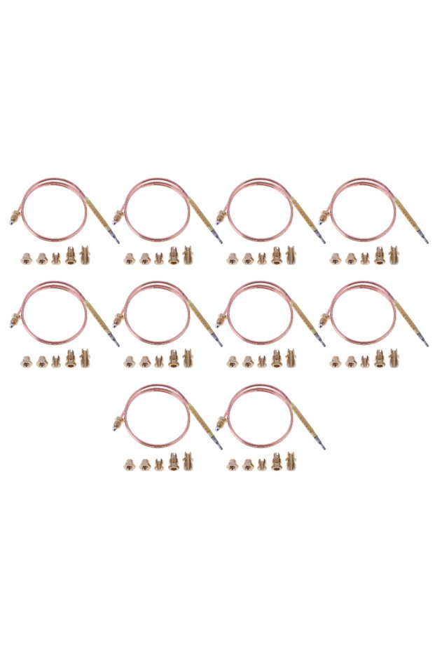 ALLOYSEED 10 set Universal Gas Thermocouple Valve with 5Pcs Nut Replace Temperature Controller Probe