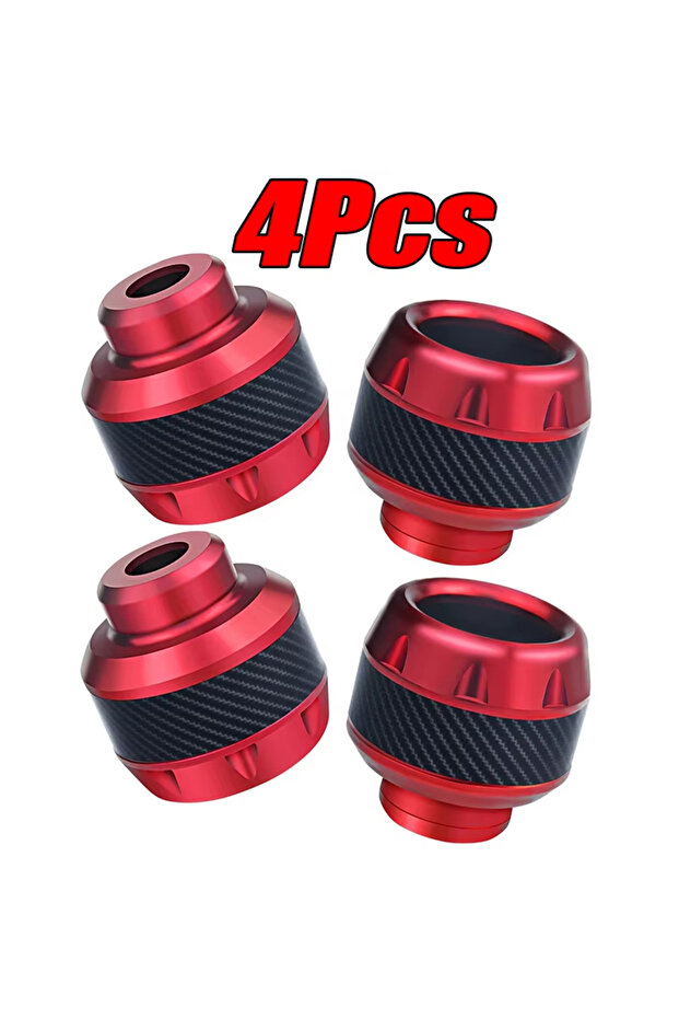 4Pcs Red BLALION 2/4Pcs Universal Motorcycle Wheel Protection Crash Pad Moto Crash Protect Alloy Mot