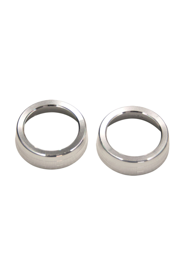 Silver 2pcs AC Function Knob Decoration Ring Center Console Air Conditioning Control Trim Cover For