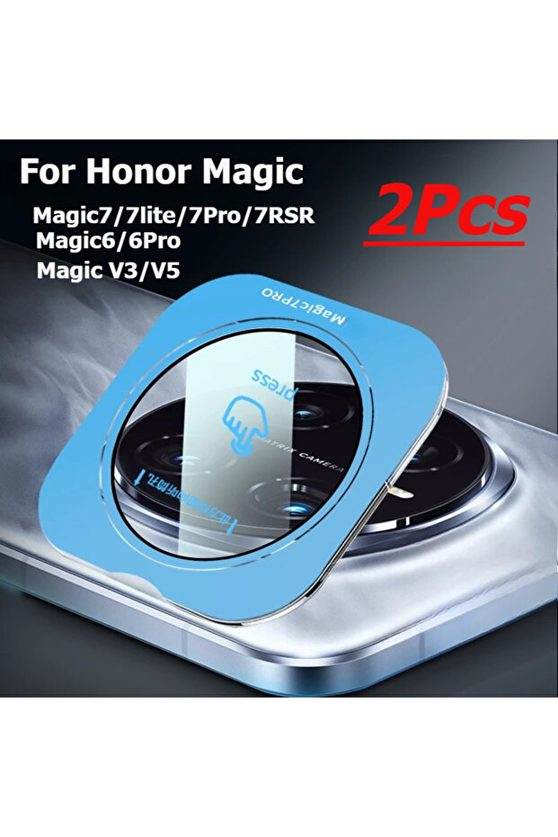 قطعتان من زجاج الكاميرا الخلفية لهاتف Honor Magic 7 Pro و2 قطعة من زجاج الكاميرا الخلفية لهاتف Honor Magic 7 Lite و7RSR 6 Pro و7Pro V3 V