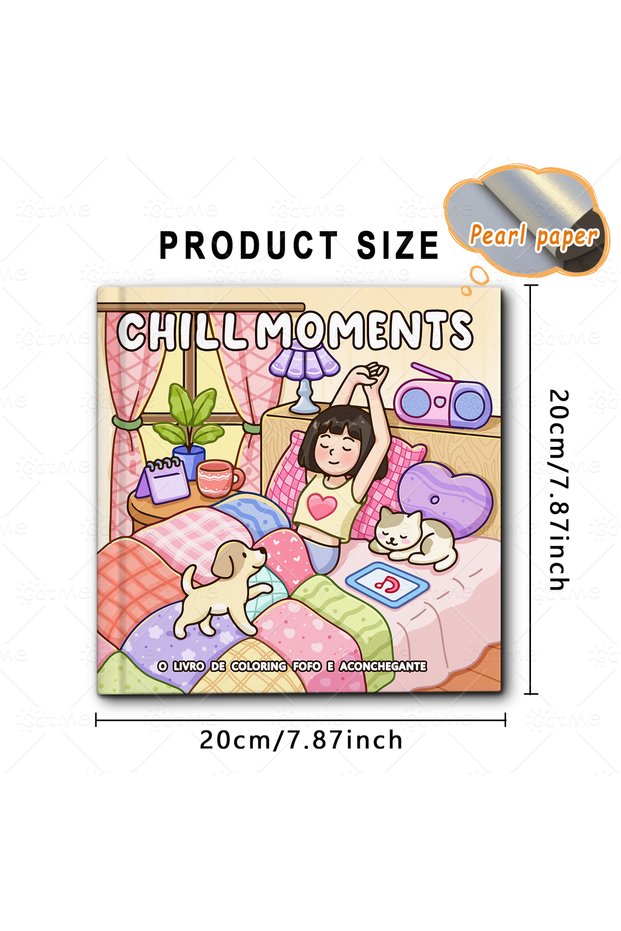 MULTI CHILL MOMENTS Coloring Book for Adults Featuring Cute Cozy Daily Activities for Relaxation (Co