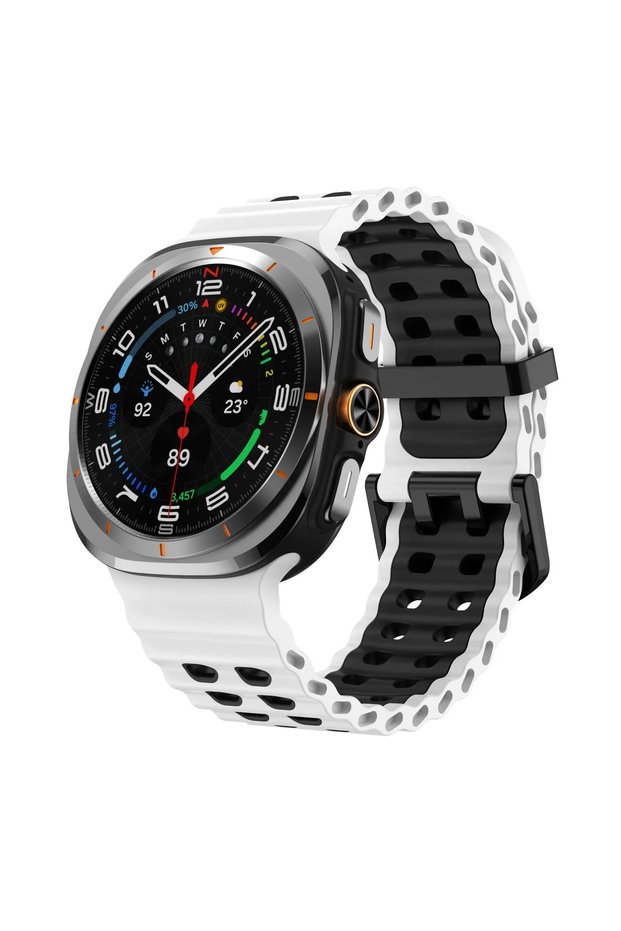 watch7 ultra 47mm White Black Original Silicone Strap for Watch Ultra 47mm Accessories Marine Spor