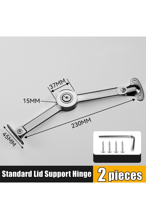 2pcs Standard Randomly Stop Lid Support Hinge Kitchen/Room Cabinet Door Adjustable Polish Hinge Furn