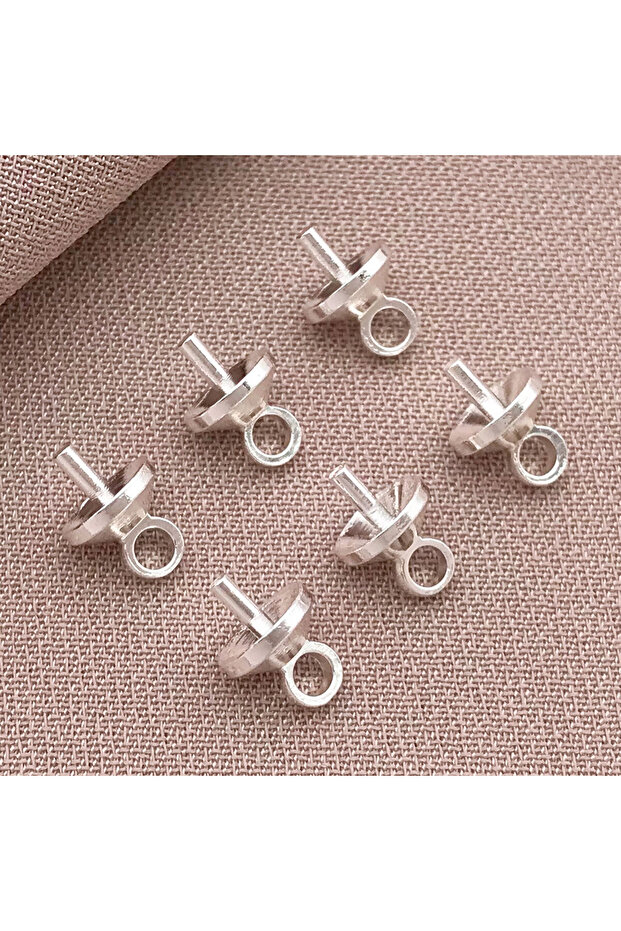 T576-5x7mm-10pcs 10pcs/lot 18K Gold Plated Screw Eye Bails Beads End Caps Clasps Pins Connectors For
