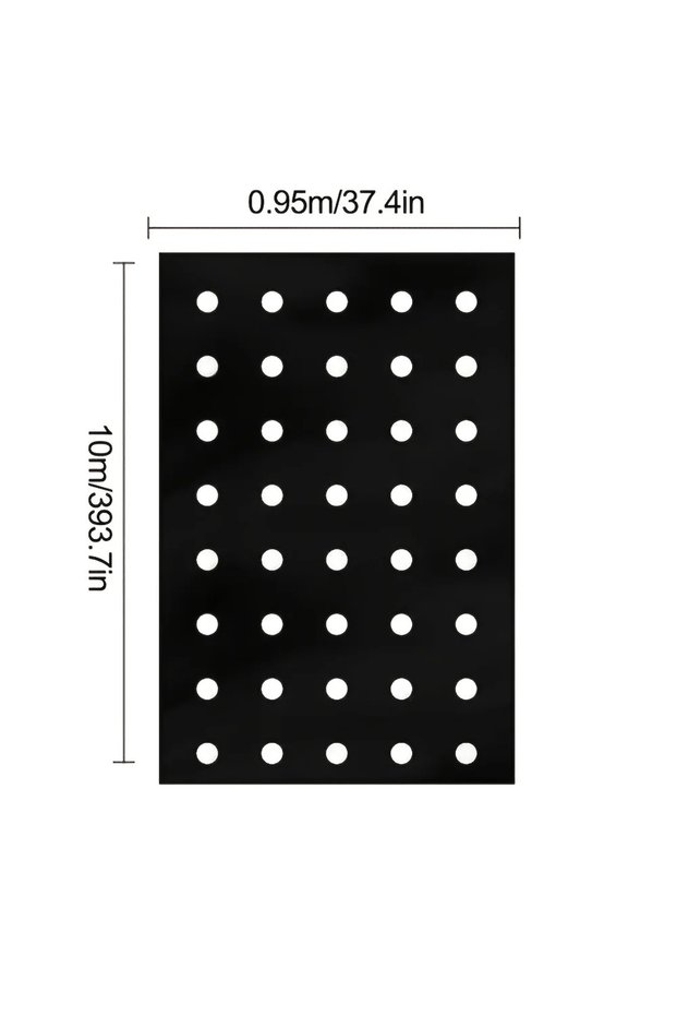 95X1000CM 1pc Plastic Film With Planting Hole, Garden Weed Control Barrier Film Cover Breathable Gar