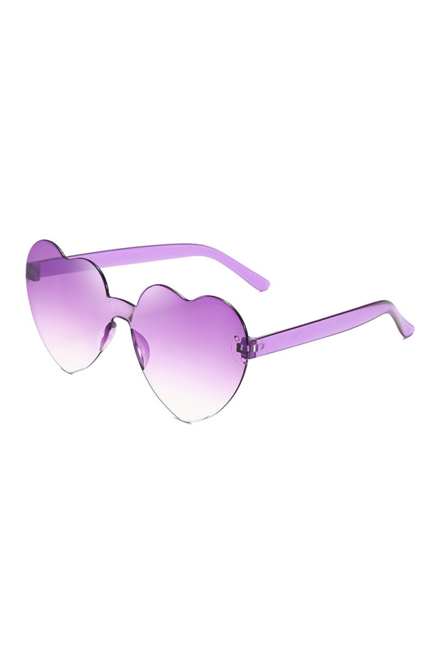 Double purple Free shipping 2023 Candy color heart shape ocean personality Frameless Children's Sung