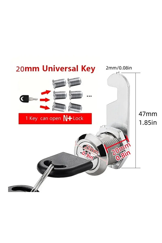 20mm B File Cabinet Lock Iron Locker Lock Core Employee Cabinet Locker Door Lock Mailbox Universal T