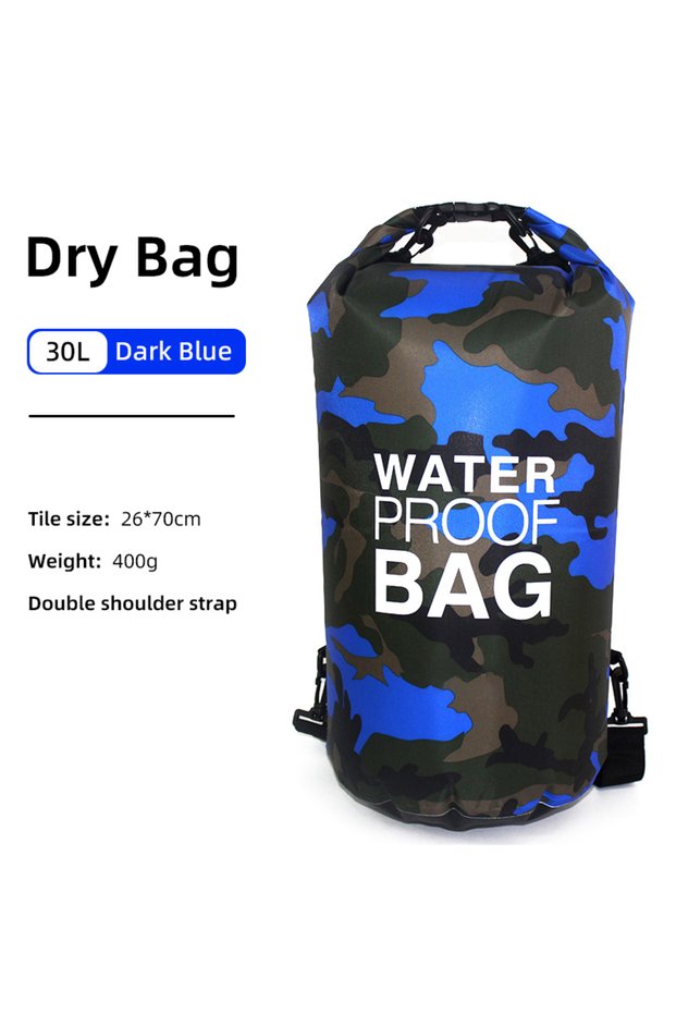 30L Dark Blue 30L 15L Waterproof Dry Bags With Wet Separation Pocket Backpack For Kayaking Boating S