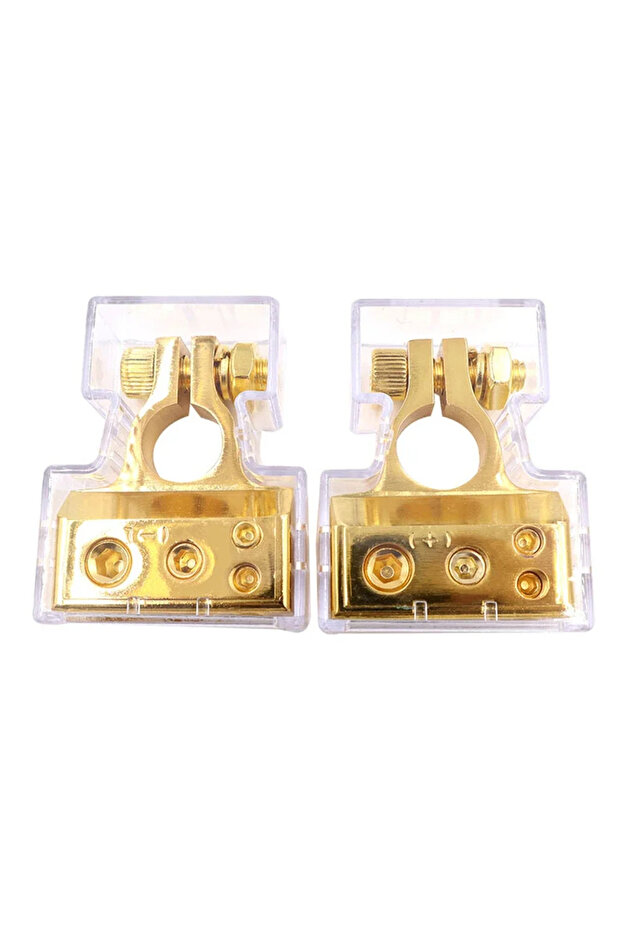 gold with cover 2Pcs 0/2/4/8/10 Gauge Positive Negative Car Battery Terminal Connectors Auto Car Mar