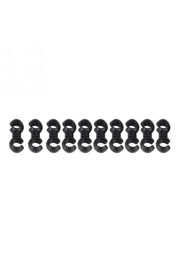 Black 10Pcs/Set S Buckle Bike Brake Derailleur Shift Clips Buckle Cable Line Tube Rotatable MTB Brak