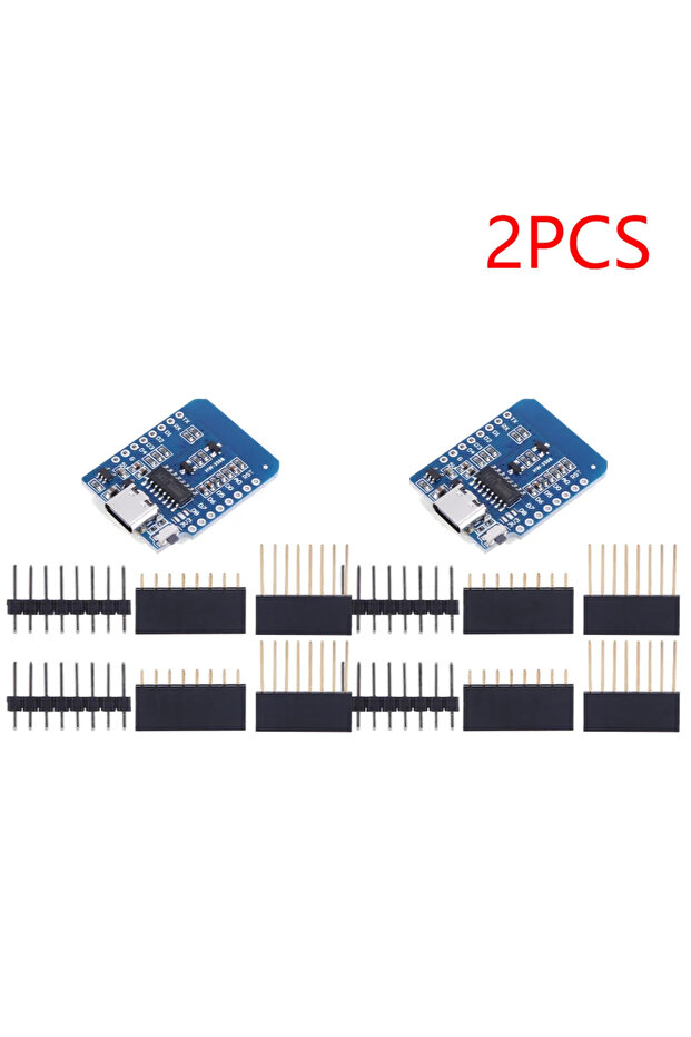 لوحة تطوير واي فاي صغيرة ESP8266 D1 من النوع C، قطعتان، من 1 إلى 20 قطعة، ESP-12F CH340G CH340 V2 USB Wemos D1 Mini