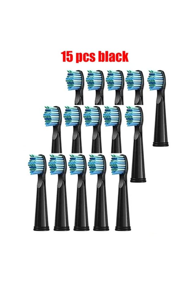 15 pcs black Replacement Brush Heads For Seago For Fairywill FW-507/508/515 Electric Toothbrush Head