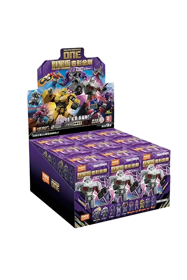 مجموعة كاملة من 9 قطع من مكعبات بناء BLOKEES Transformers الإصدار 7، تتضمن شخصيات ميجاترون، شوكويف، ساوندويف، وألب