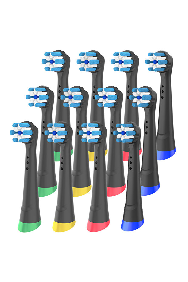 Black-12 Pcs 4/8/12 Pack Compatible with Oral B iO 2/3/4/5/6/7/8/9/10 Electric Toothbrush Replacemen