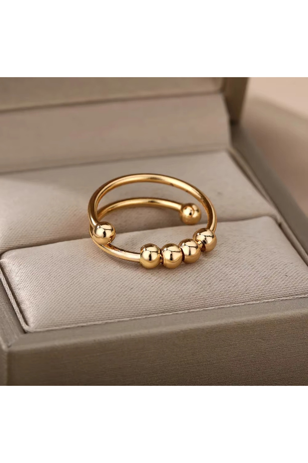 resizable JZ2769G Stainless Steel Snake Rings For Women Men Gold Color Open Adjustable Finger Ring V