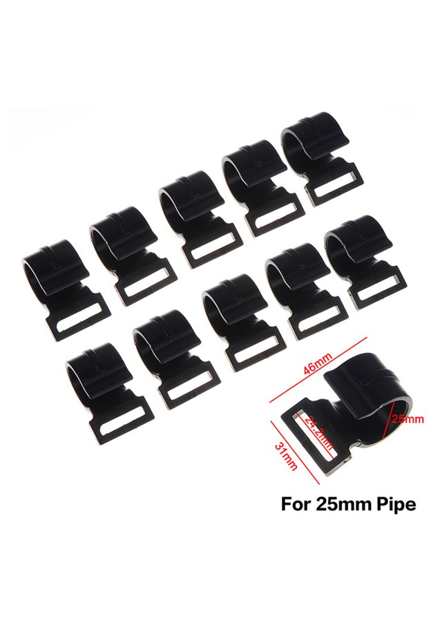 25MM 【YY26】10Pcs Outdoor Camping Tent Snap Clip Hooks Black Plastic Lanyard Hooks in 9–25mm Sizes fo