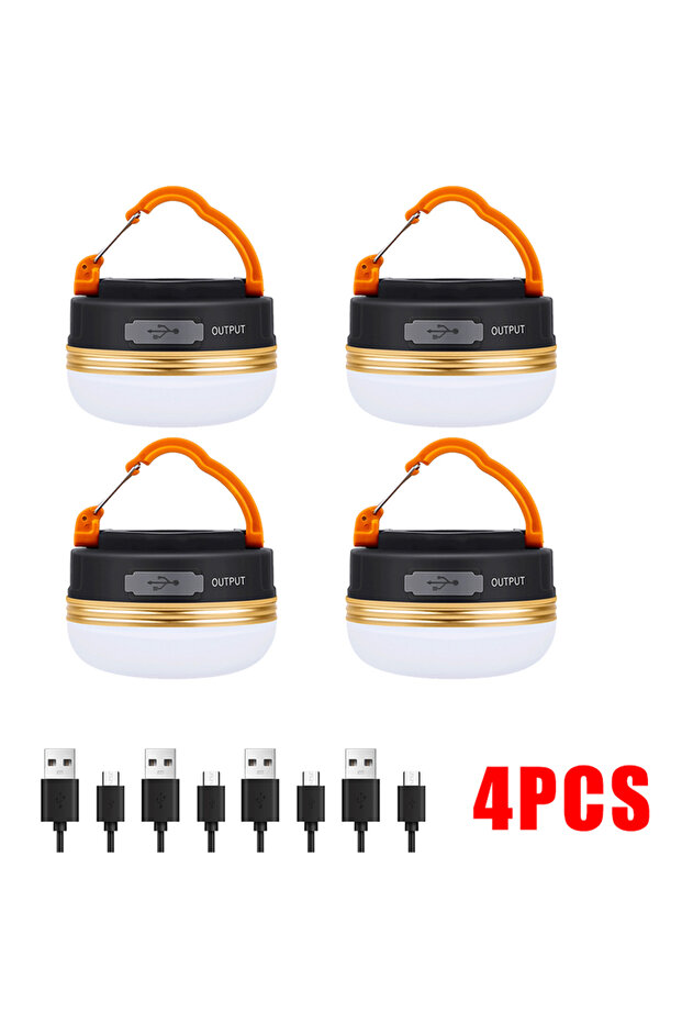 4PCS 10W High Power Camping Lantern Tents Lamp 1200mah USB Rechargeable Portable Camping