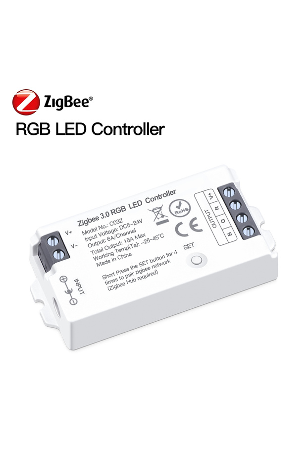 وحدة تحكم RGB Zigbee 3.0 للمنزل الذكي RGB Led، مفتاح واي فاي لشريط LED نيون COB 5050/2835