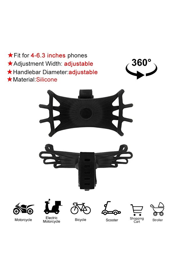 1pcs black Bike Phone Holder Bicycle Mobile Cellphone Holder Motorcycle Stand Suporte Celular For i