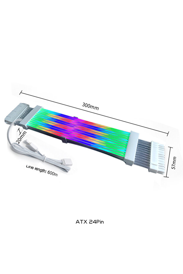 ATX 24Pin PSU Extension Cable RGB Strimer Plus Not Lian Li ATX 24Pin PCI-E 8Pin Soft Silicone Bendab