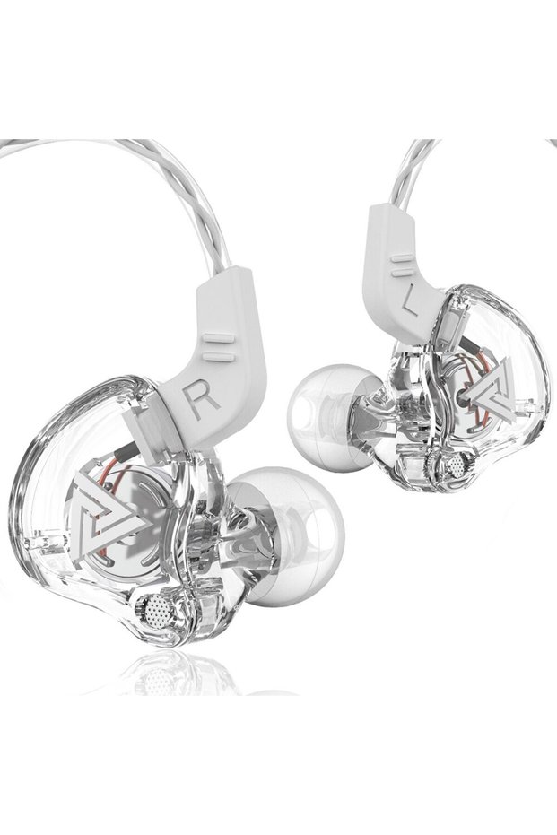 WHITE Original QKZ AK6 In Ear Earphone 6 Dynamic Driver Unit Headphone With Mic Stereo Sports HIFI S