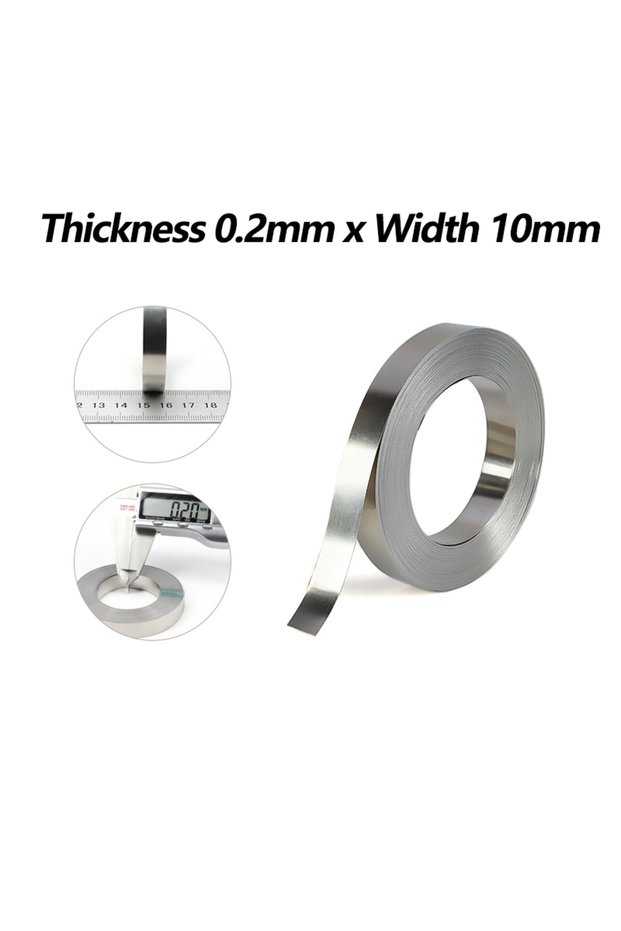 0.2mm x 10mm 1Roll Nickel Plated Steel Strip Belt Spot Welding Machine Battery Welder for 18650 Li-i