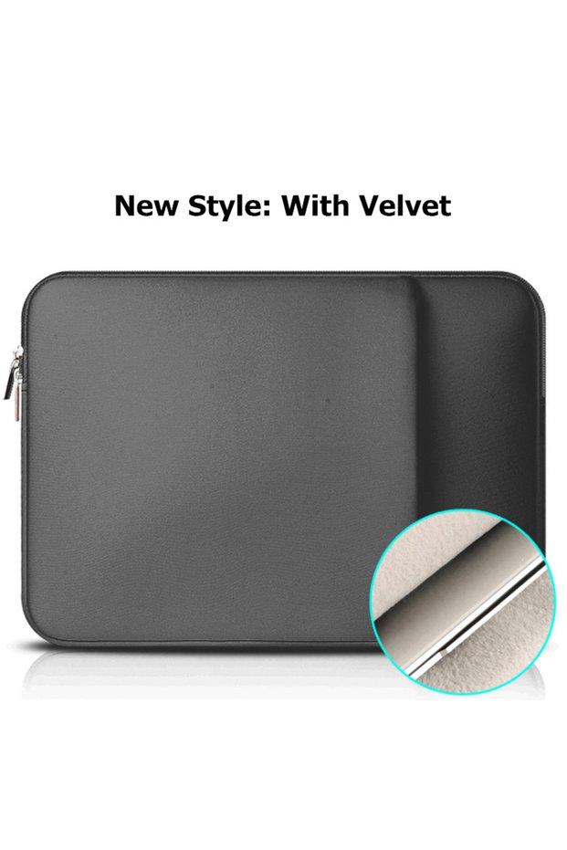 15.6-inch Grey With Velvet Laptop Bag Notebook Case Sleeve Cover 11 12 14 15 15.6 Inch For Macbook P