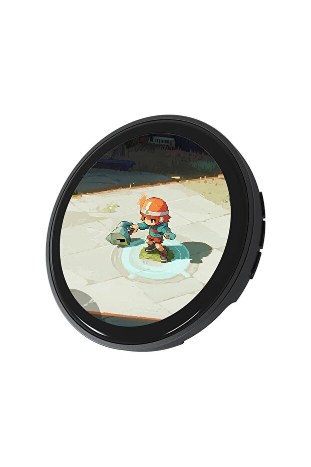 verdigris Anime E-Badge Display Pin 1.7 Inch Touch Screen LED Button Touchscreen Photo Frame With Vi