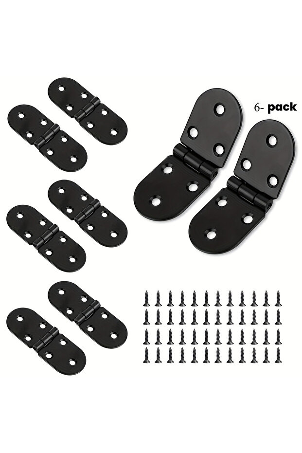 6pcs 6pcs degree Cabinet Hinges Folding Table Hinges Furniture Accessories Iron Butler Hinge Flip Hi