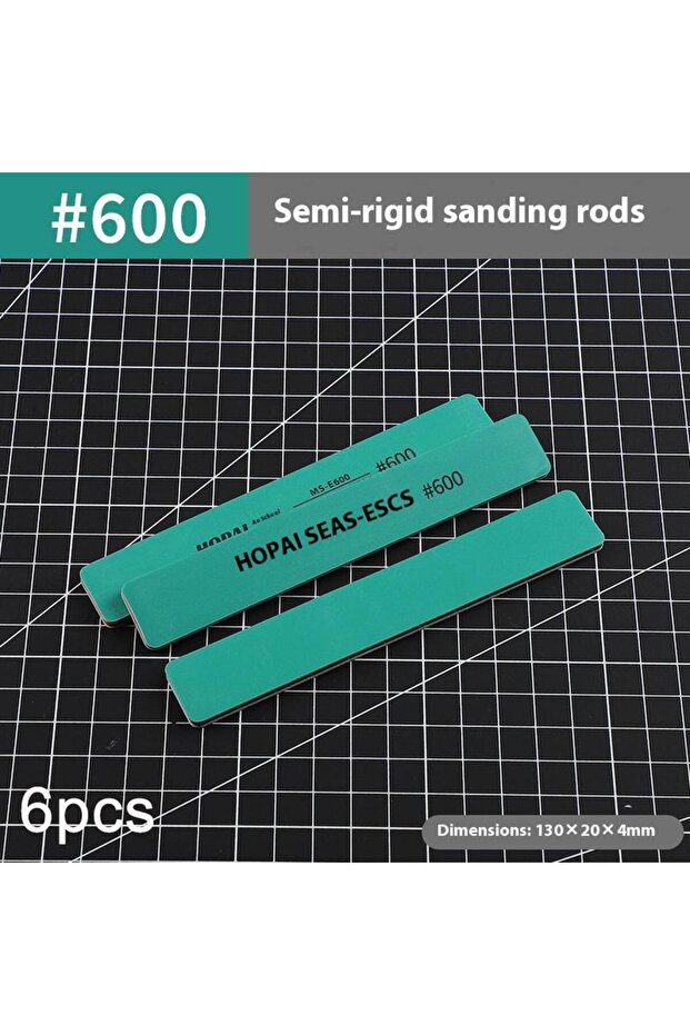 600 قطعة من أعواد الصنفرة شبه الصلبة MS-E400-1500، قضيب تلميع بلاستيكي لنماذج التجميع الذاتي