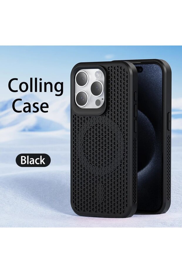 for iphone14ProMax(6.7") Black Cooling Heat Dissipation For Magsafe Magnetic Phone Case For iPhone 1