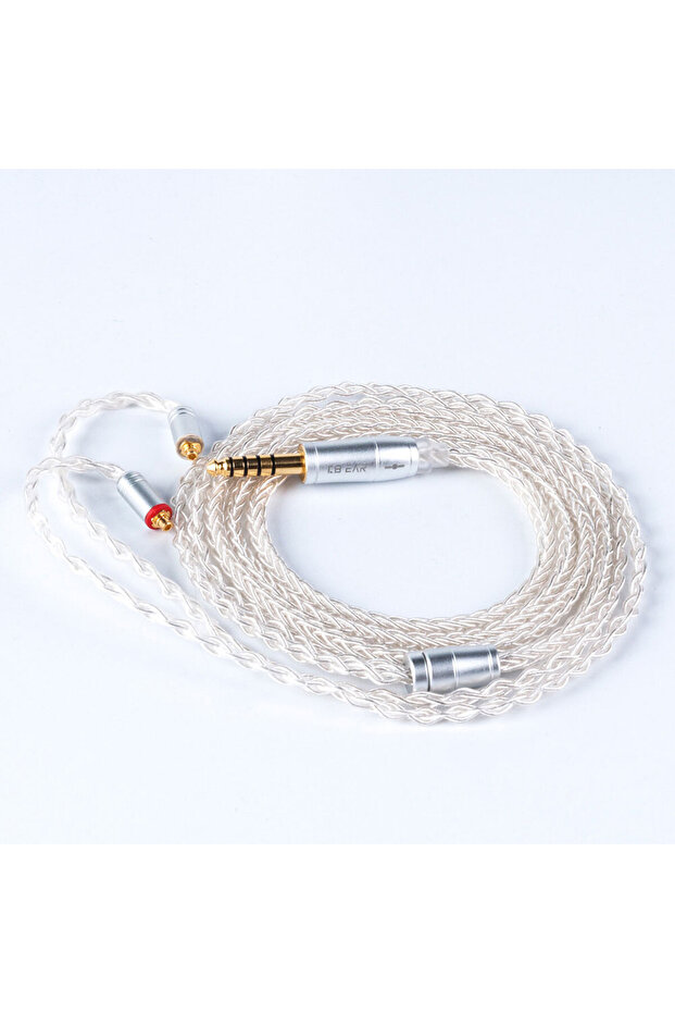 MMCX4.4 KBEAR 8 Core Upgraded Silver Wired Earphone Cable 2PIN/MMCX/QDC Gaming Headphones Earbuds He